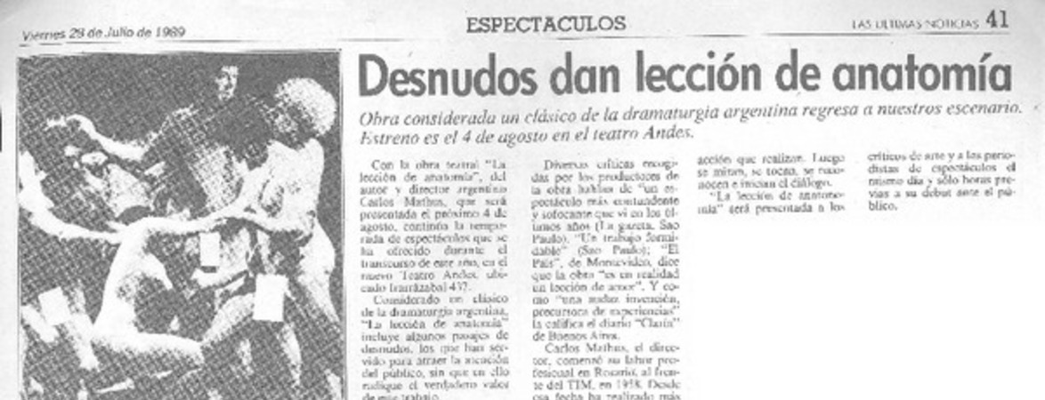 Desnudos dan lección de anatomía