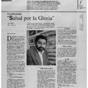 Salud por la gloria" : [entrevistas]
