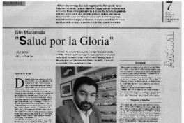 Salud por la gloria" : [entrevistas]