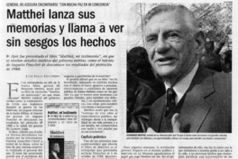 Matthei lanza sus memorias y llama a ver sin sesgos los hechos