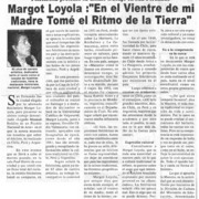 Margot Loyola:"En el vientre de mi madre tomé el ritmo de la tierra"