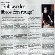 Subrayo lo libros con rouge" [entrevistas]