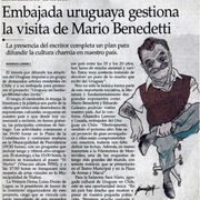 Embajada uruguaya gestiona la visita de Mario Benedetti