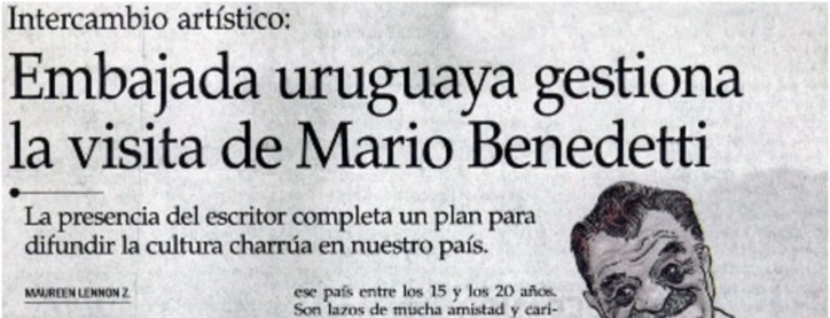 Embajada uruguaya gestiona la visita de Mario Benedetti