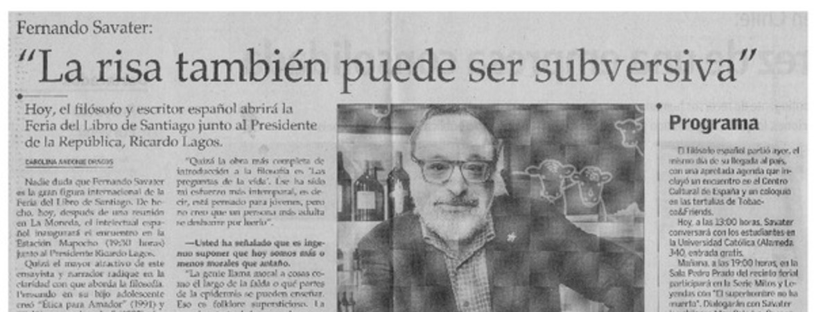 "La risa también puede ser subversiva"