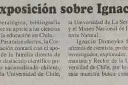 Inauguran exposición sobre Ignacio Domeyko
