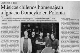 Músicos chilenos homenajean a Ignacio Domeyko en Polonia
