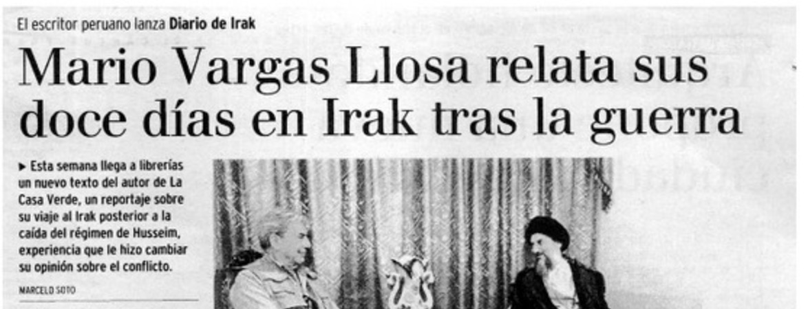 Mario Vargas Llosa relata sus doce días en Irak tras la guerra