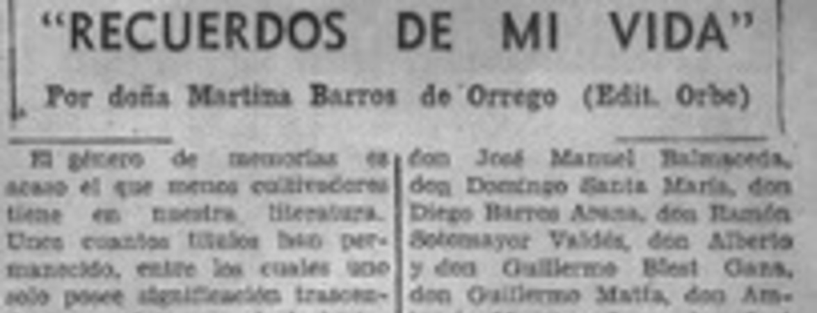 Recuerdos de mi vida"