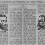 Dos polemistas de antaño