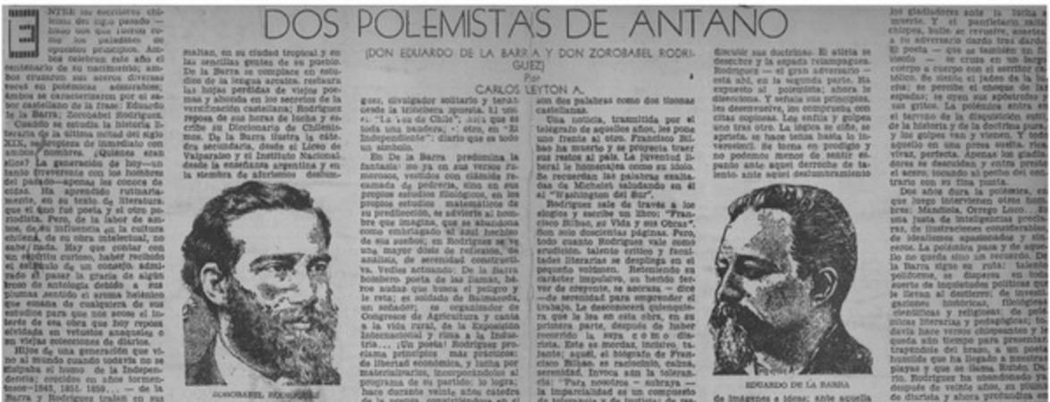 Dos polemistas de antaño