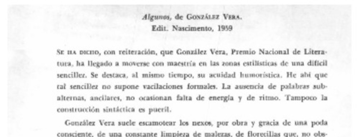 Arte, vida y humor en la obra de González Vera