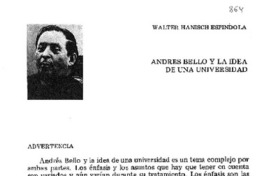 Andrés Bello y la idea de una universidad