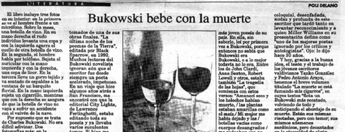 Bukowski bebe con la muerte