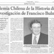 Academia Chilena de la Historia distingue a investigación de Francisco Bulnes S.
