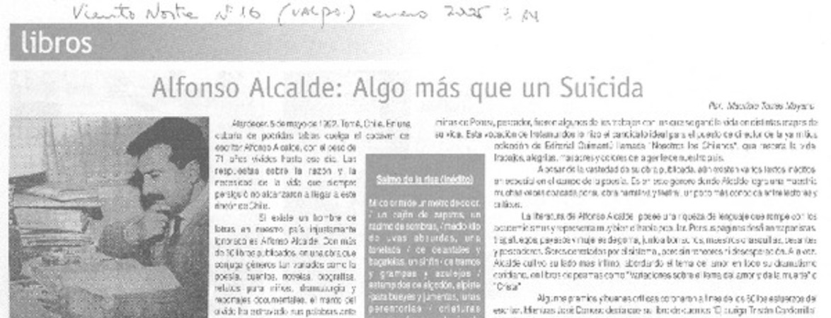 Alfonso Alcalde, algo más que un suicida