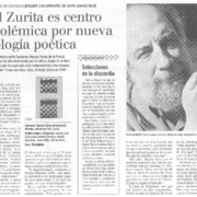 Raúl Zurita es centro de polémica por nueva antología poética