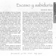 exceso y sabiduría