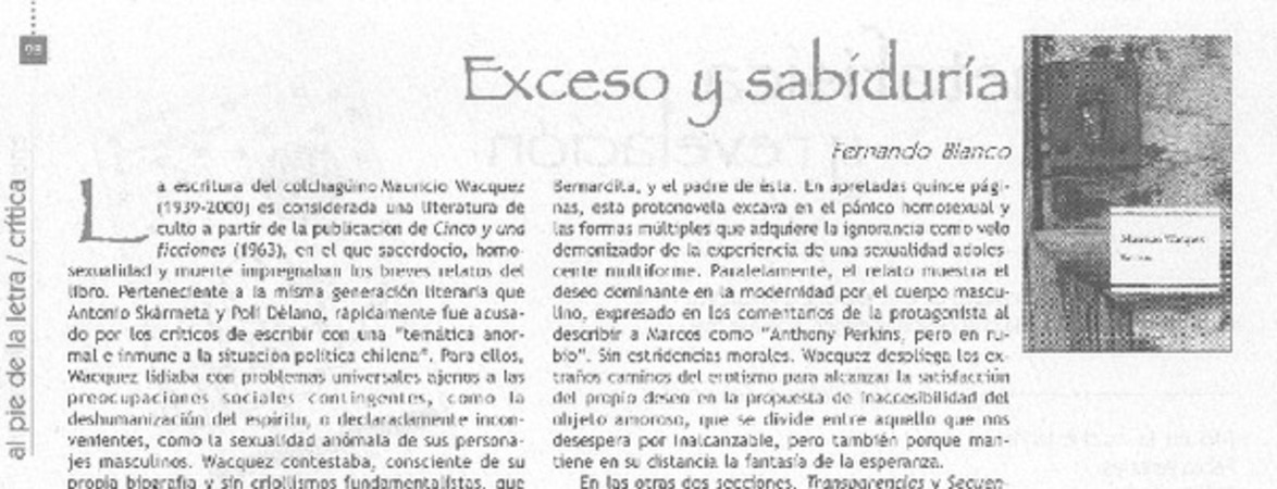 exceso y sabiduría