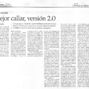 Mejor callar, versión 2.0