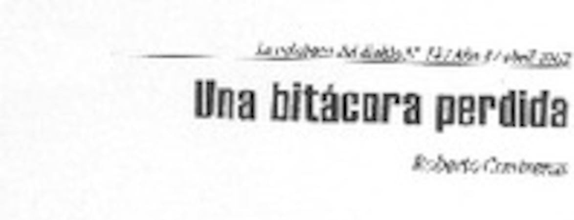 Una bitácora perdida