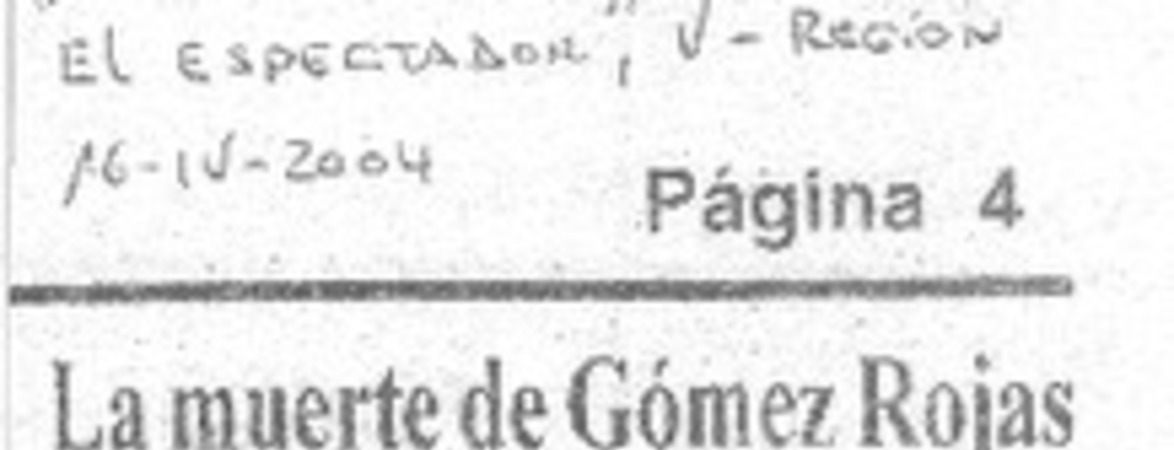 La Muerte de Gómez Rojas.