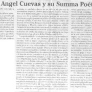 José Angel cuevas y su Summa Poética