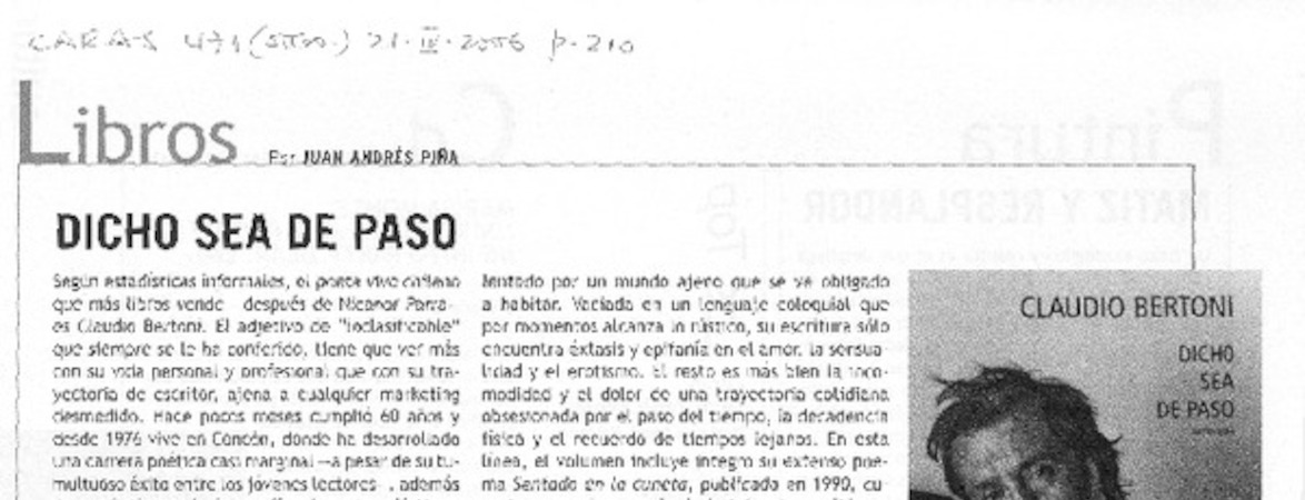 Dicho sea de paso