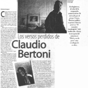 Los versos perdidos de Claudio Bertoni