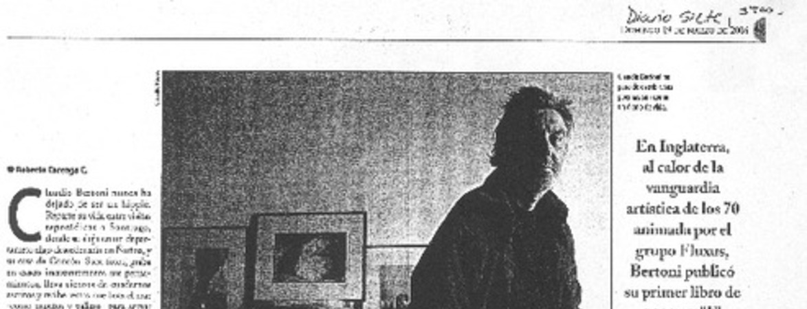 Los versos perdidos de Claudio Bertoni