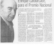 Enrique Lafourcade para el Premio Nacional