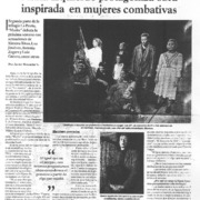 María Izquierdo protagoniza obra inspirada en mujeres combatientes