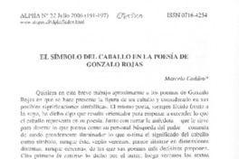 El símbolo del caballo en la poesía de Gonzalo Rojas