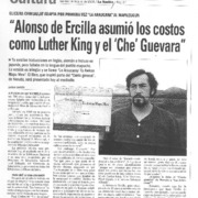 "Alonso de Ercilla asumió los costos como Luther King y el "Che" Guevara"
