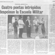 Cuatro poetas intrépidos despeinan la Escuela Militar
