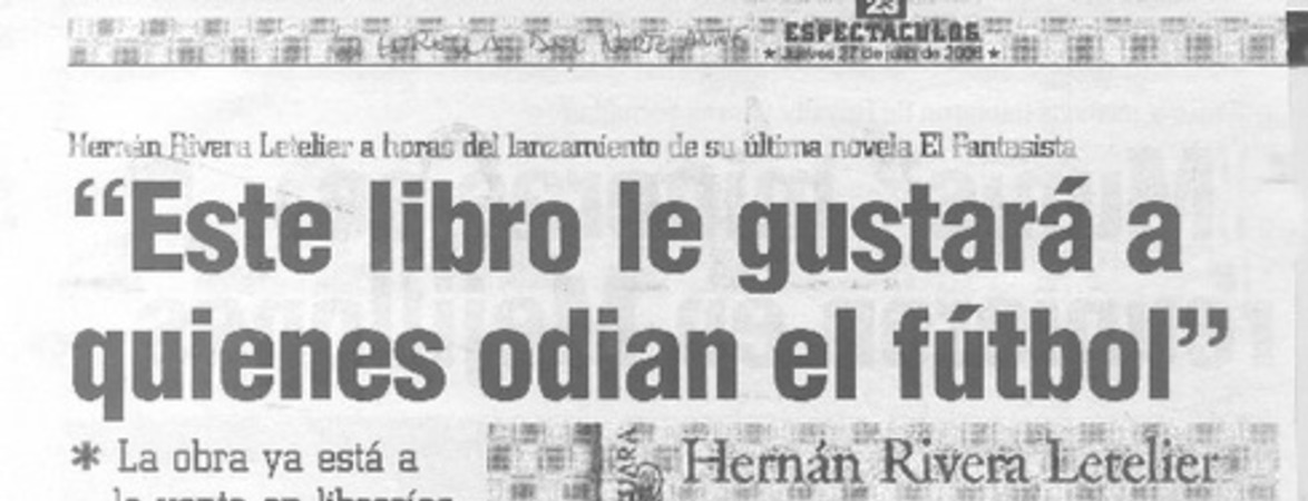 "Este libro le gustará a quienes odian el fútbol"