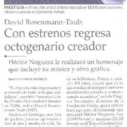 Con estrenos regresa octogenario creador