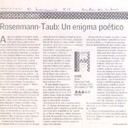 Rosenmann-Taub: un enigma poético