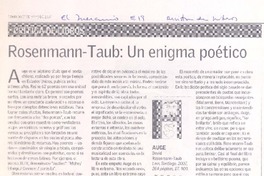Rosenmann-Taub: un enigma poético