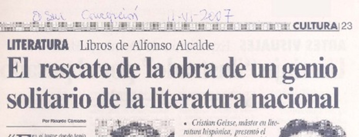 El recate de la obra de un genio solitario de la literatura nacional