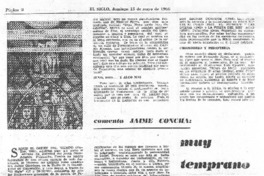 Muy temprano para Santiago