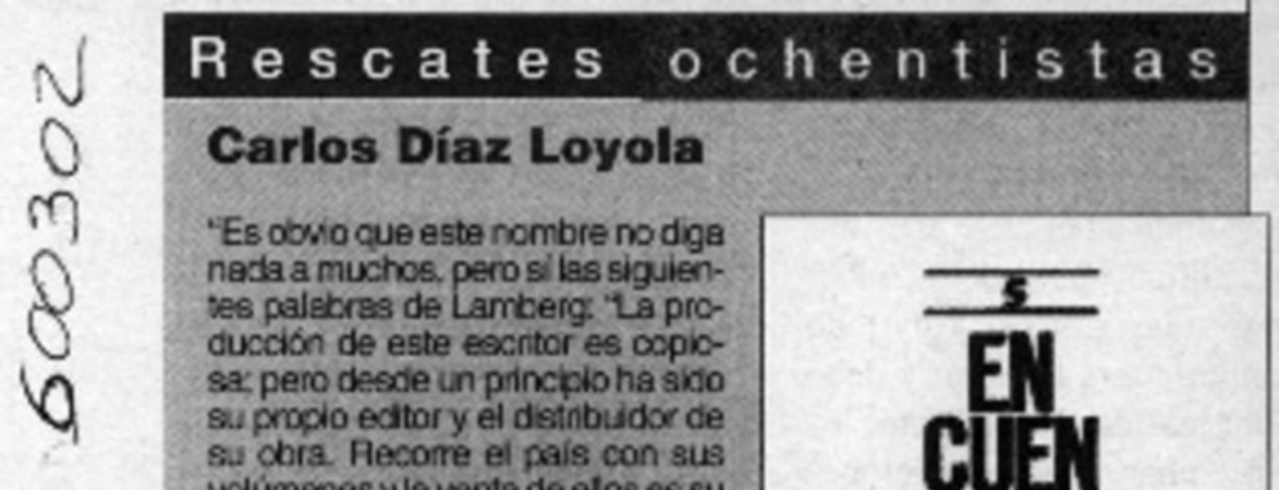 Carlos Díaz Loyola  [artículo]