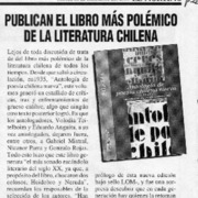 Publican el libro más polémico de la literatura chilena  [artículo]