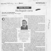 Ha llegado carta  [artículo] Javier Aspurúa