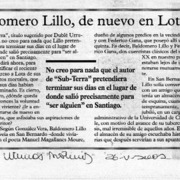 Baldomero Lillo, de nuevo en Lota  [artículo] Filebo
