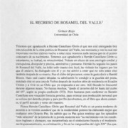 El regreso de Rosamel del Valle
