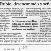 Alberto Rubio, desencantado y señorial  [artículo] Filebo