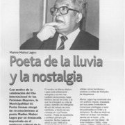 Poeta de la lluvia y la nostalgia  [artículo]