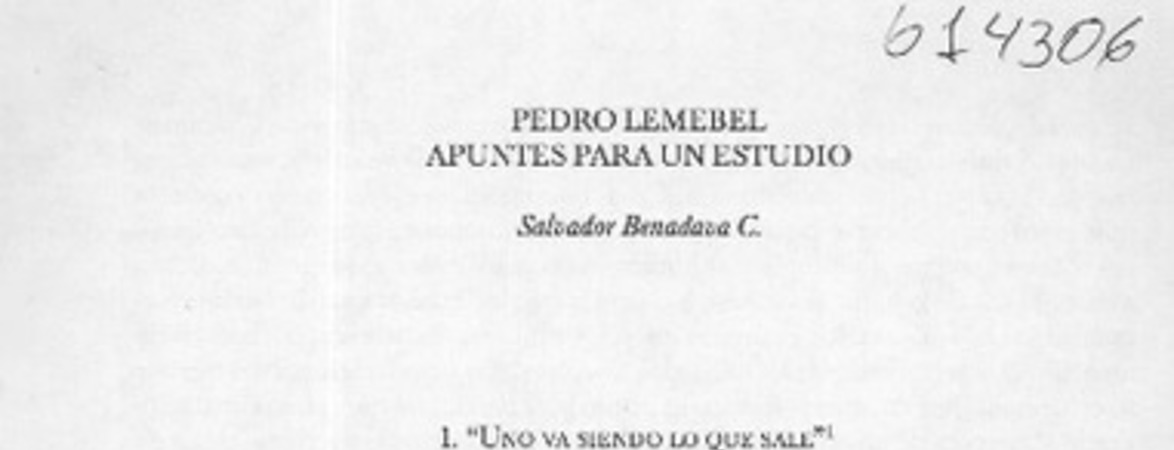 Pedro Lemebel, apuntes para un estudio