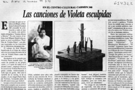 Las canciones de Violeta esculpidas  [artículo]